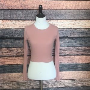 Rose Long Sleeve Crop Top